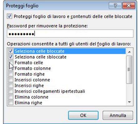 consentire utenti foglio