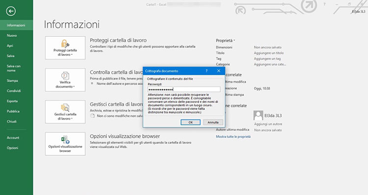 Inserisci una password e poi ricordati di salvarla in un posto facilmente accessibile