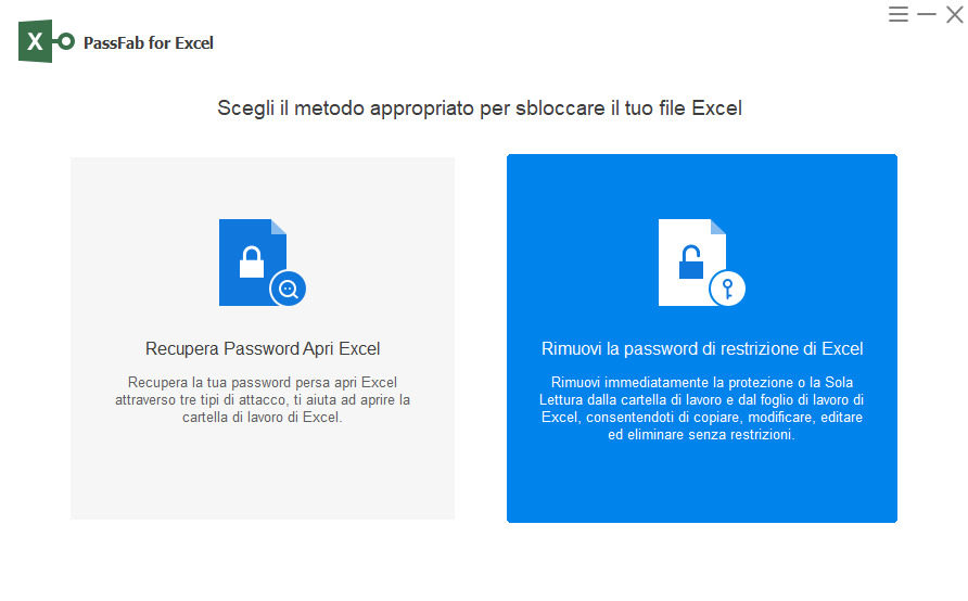 passfab per excel di rimuovere la password di restrizione
