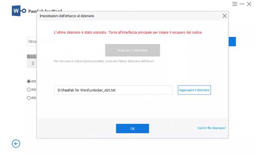 Sbloccare file word password