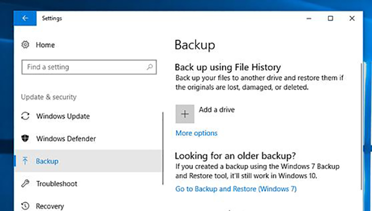 Come fare il backup di Windows 10