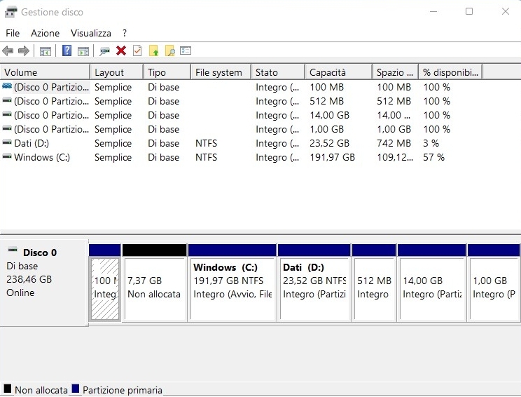 Come partizionare Hard Disk con Gestione disco.
