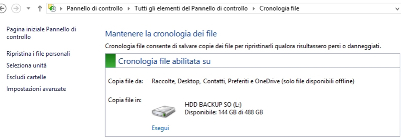 Recupero file cancellati. Recupera i file da Cronologia file