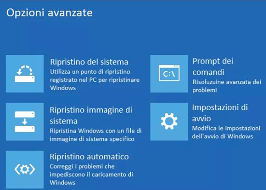 ripristino di windows