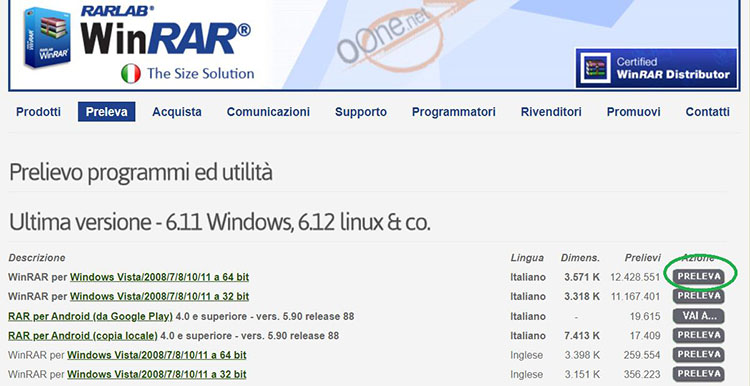 Come aprire file rar con winrar