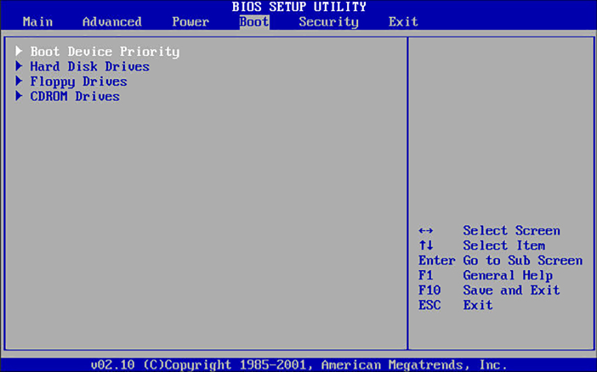 Rimuovere password Windows 11. Accedi al Bios